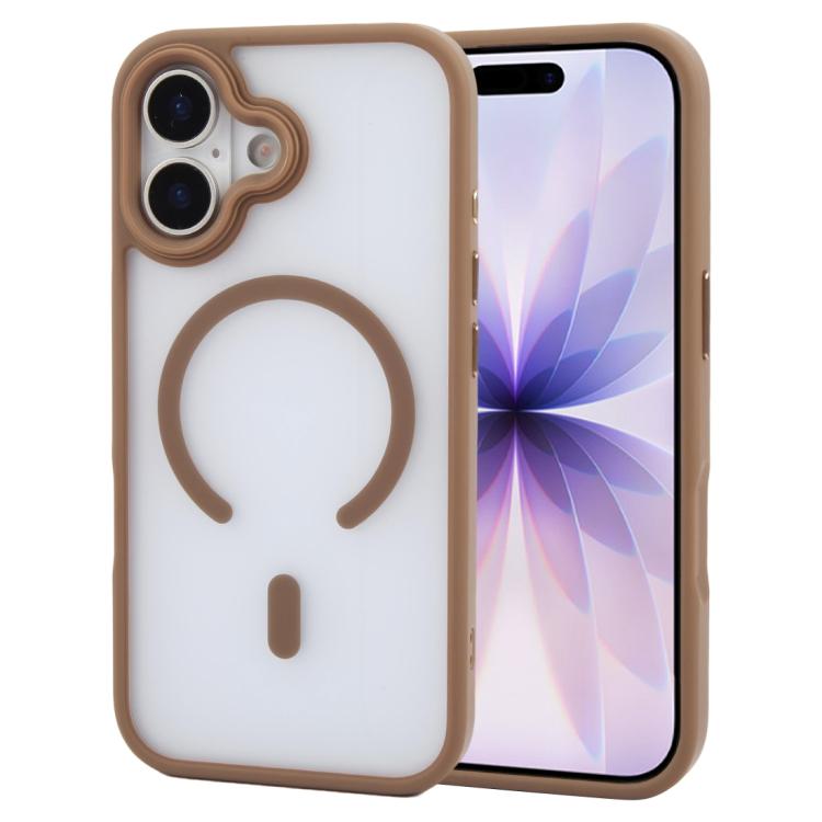 For iPhone 17 GEBEI Jazz Series Skin Feel Frosted MagSafe Phone Case(Brown)