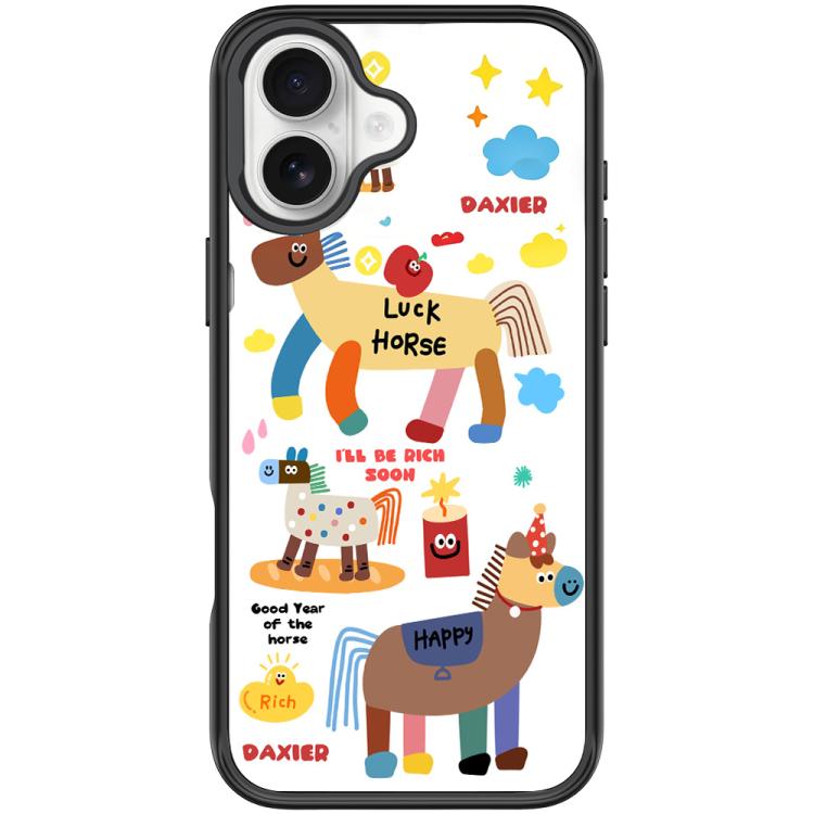 For iPhone 17 Get Rich Immediately Pattern Magnetic Phone Case(Black)