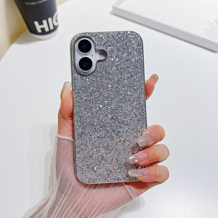 For iPhone 17 Glitter Powder Shockproof TPU Phone Case(Silver)