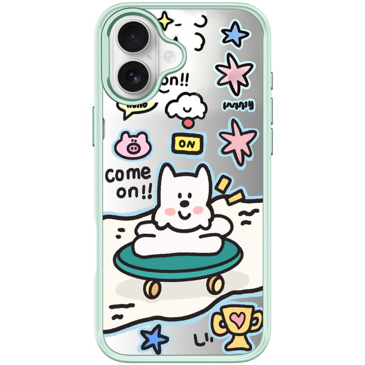 For iPhone 17 Happy Weekend Pattern Magnetic Phone Case(Light Green)