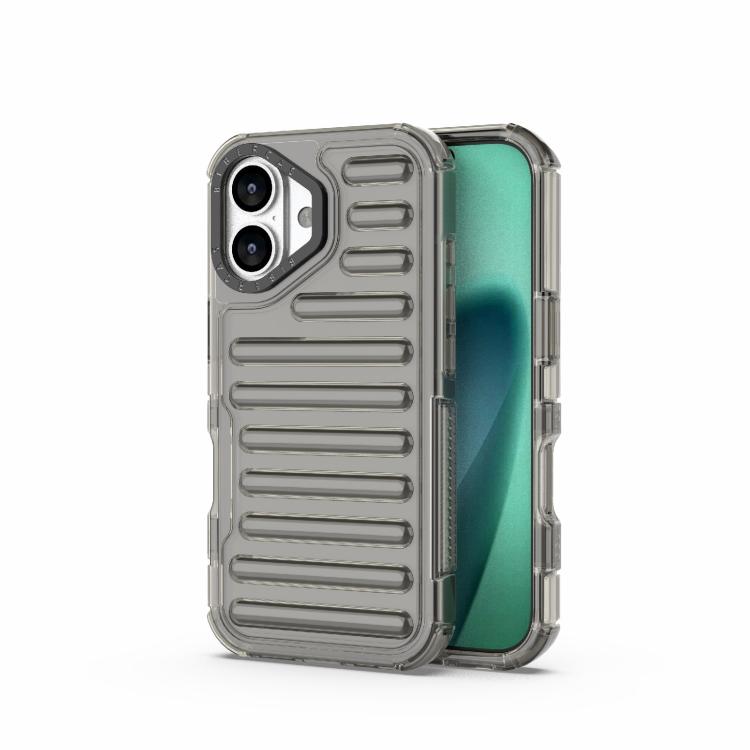 For iPhone 17 High Transparency TPU Hybrid PC Airbag Phone Case(Transparent Black)
