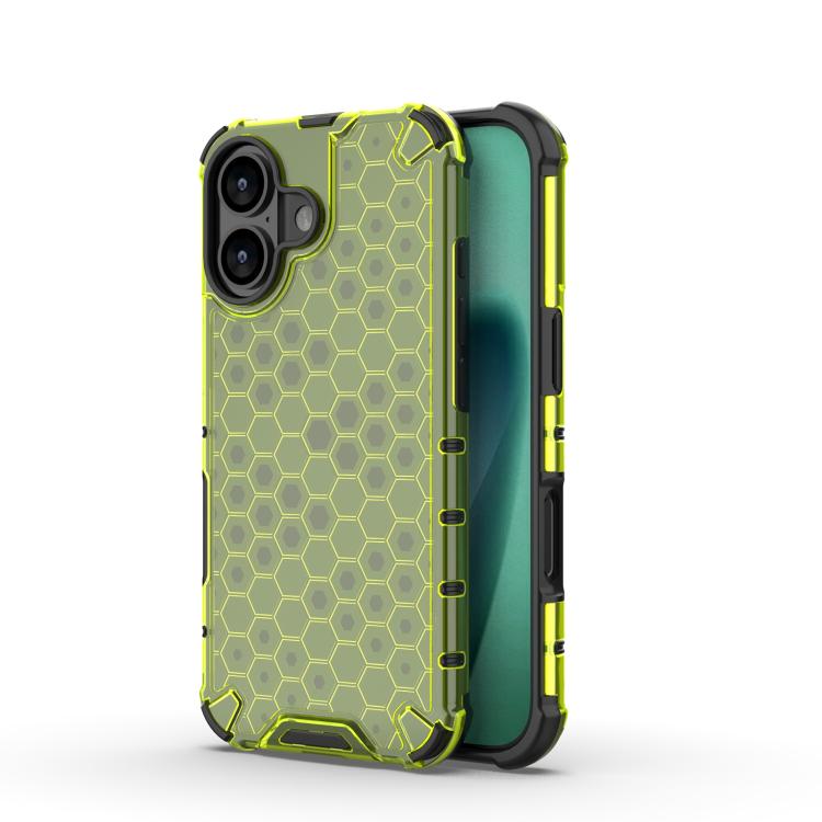 For iPhone 17 Honeycomb Shockproof Phone Case(Green)