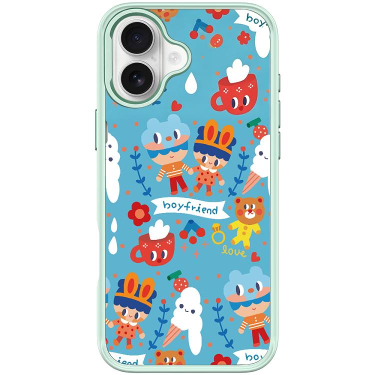 For iPhone 17 Ice Cream Pattern Magnetic Phone Case(Light Green)