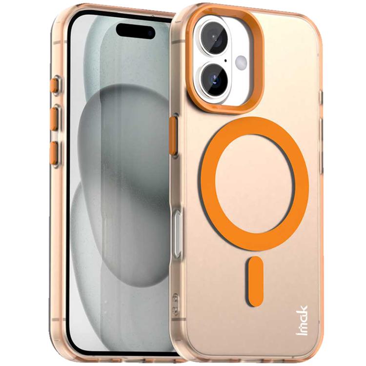 For iPhone 17 IMAK Candy Series Shockproof MagSafe Phone Case(Orange)
