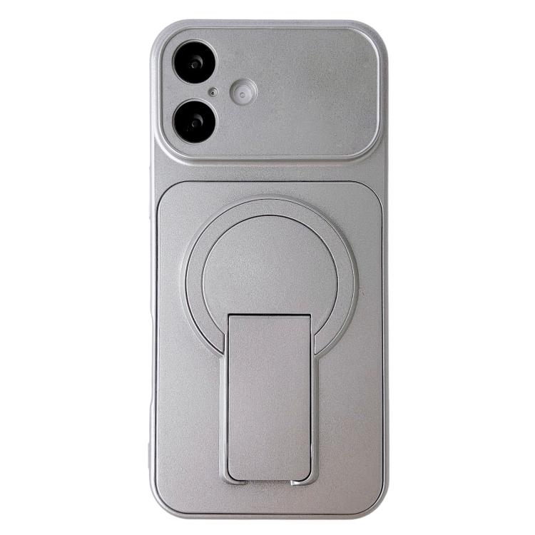 For iPhone 17 Instantly Transforms Into 17 Pro Invisible Holder Magnetic Phone Case(Silver)
