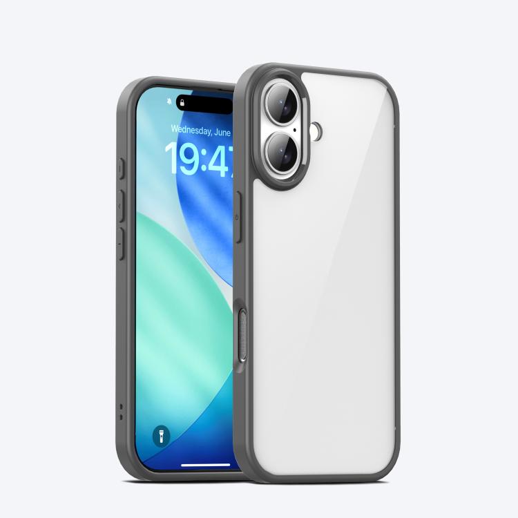 For iPhone 17 iPAKY Bright Color Series Shockproof PC+TPU Phone Case(Grey)