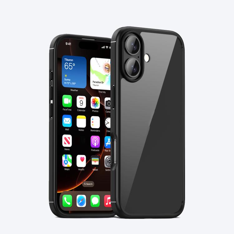 For iPhone 17 iPAKY YJ Series Transparent PC+TPU Phone Case(Black)