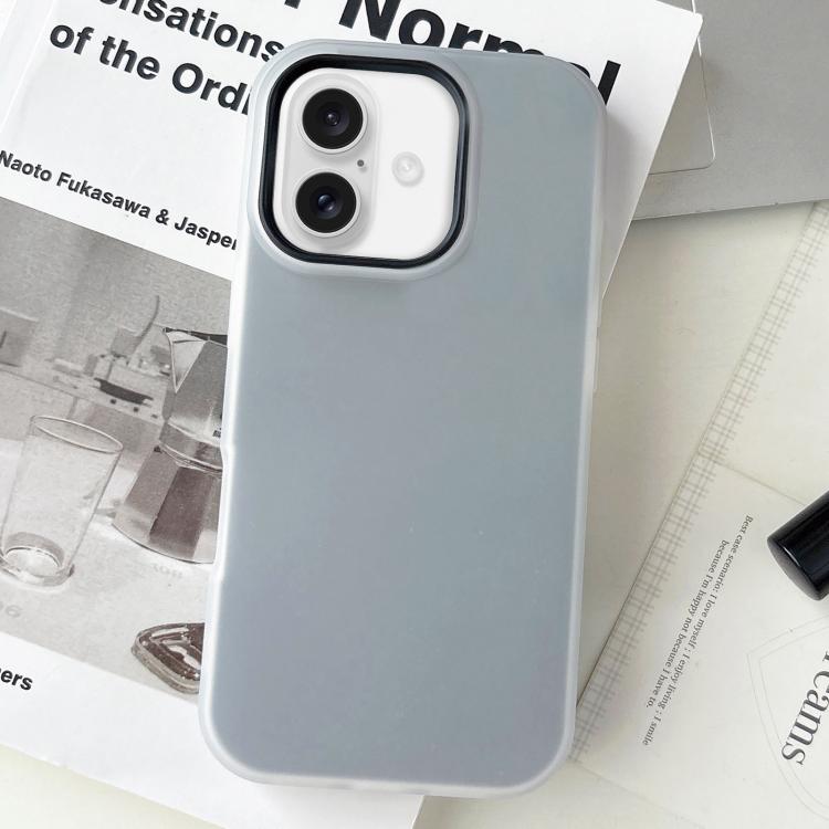 For iPhone 17 Jelly Color Matte Feel PC Hybrid TPU Phone Case(Black)