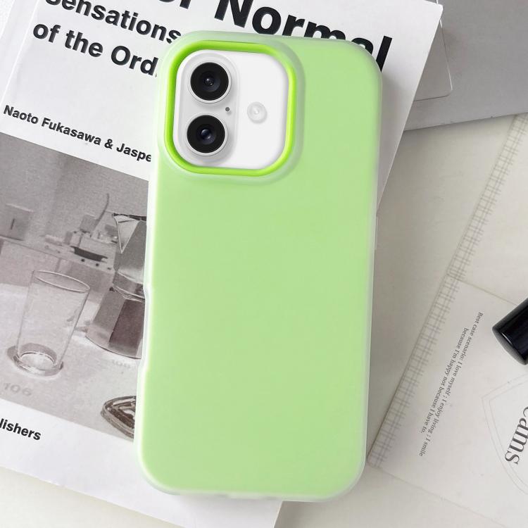 For iPhone 17 Jelly Color Matte Feel PC Hybrid TPU Phone Case(Green)