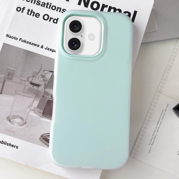 For iPhone 17 Jelly Color Matte Feel PC Hybrid TPU Phone Case(Light Blue)