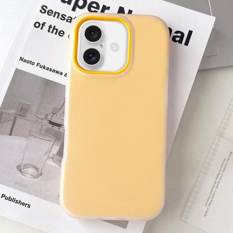 For iPhone 17 Jelly Color Matte Feel PC Hybrid TPU Phone Case(Orange)