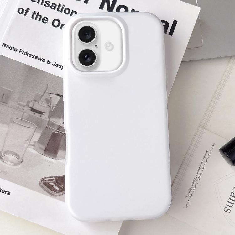 For iPhone 17 Jelly Color Matte Feel PC Hybrid TPU Phone Case(White)
