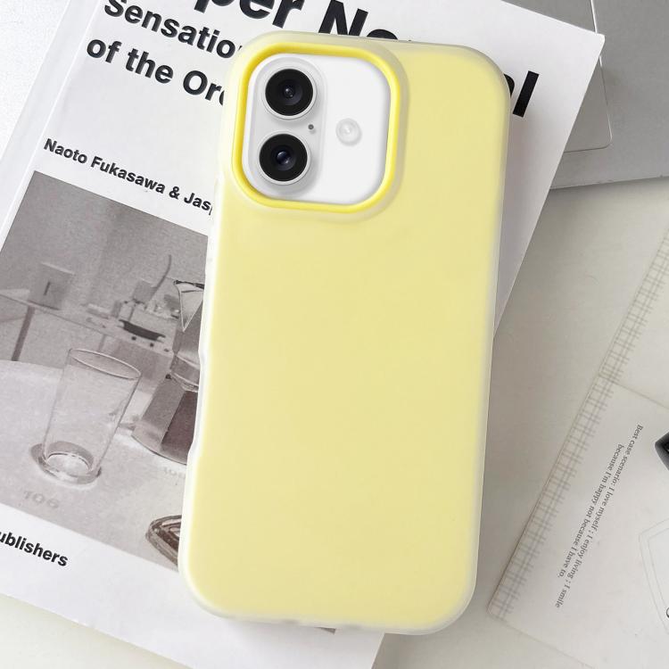 For iPhone 17 Jelly Color Matte Feel PC Hybrid TPU Phone Case(Yellow)