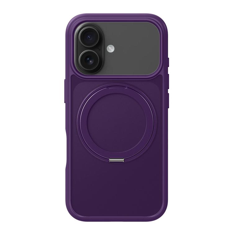 For iPhone 17 Kalebol Frosted MagSafe Holder Acrylic Hybrid TPU Phone Case(Purple)