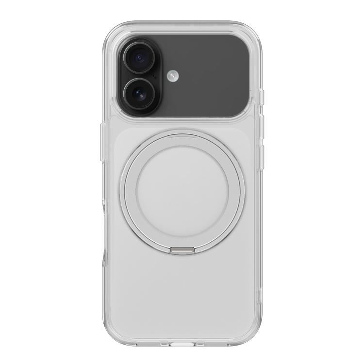 For iPhone 17 Kalebol Frosted MagSafe Holder Acrylic Hybrid TPU Phone Case(Transparent)