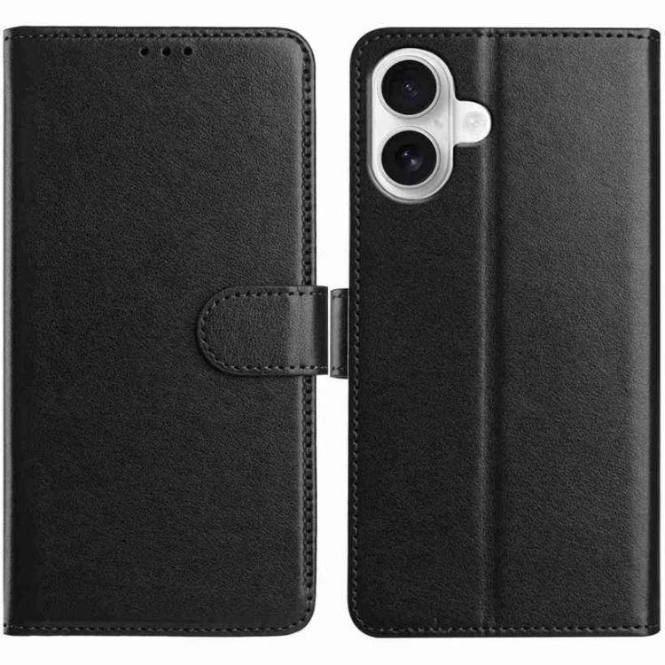 For iPhone 17 Lambskin 8-card Slot Leather Phone Case(Black)