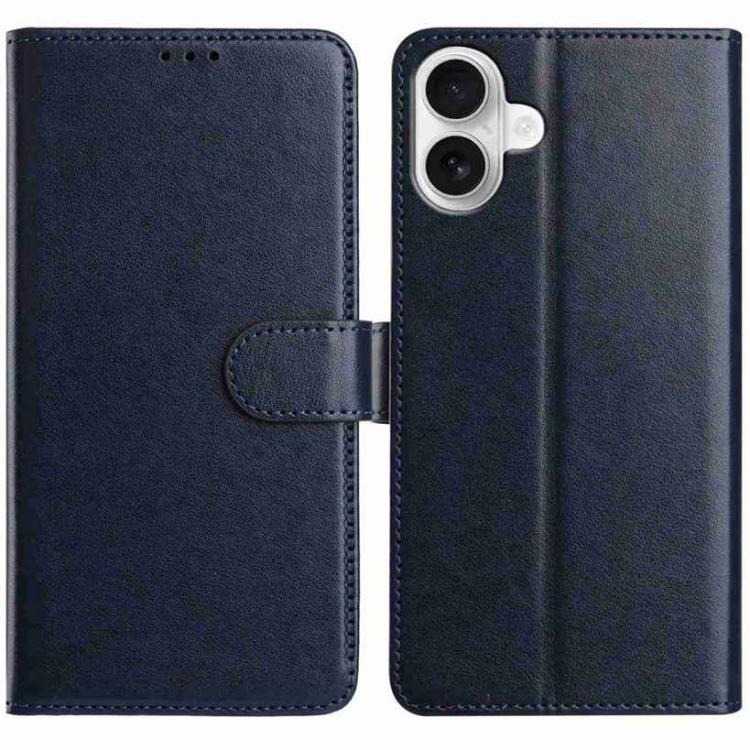 For iPhone 17 Lambskin 8-card Slot Leather Phone Case(Dark Blue)