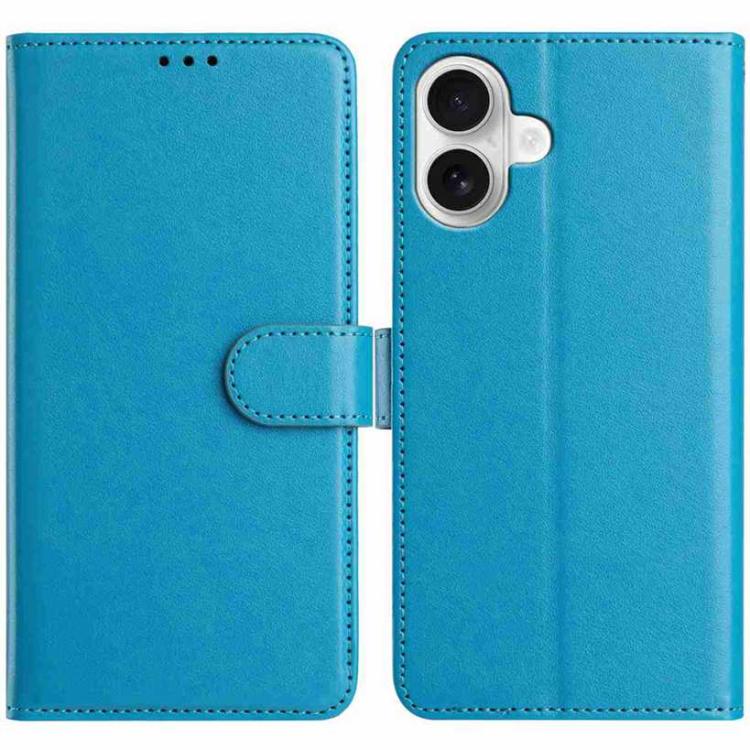 For iPhone 17 Lambskin 8-card Slot Leather Phone Case(Light Blue)
