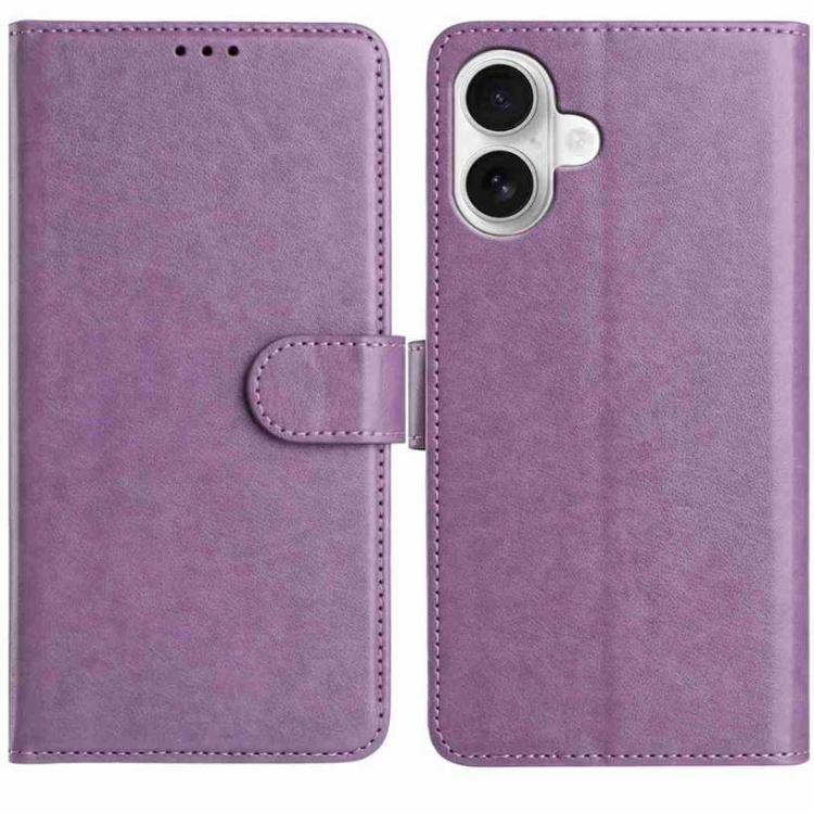 For iPhone 17 Lambskin 8-card Slot Leather Phone Case(Purple)