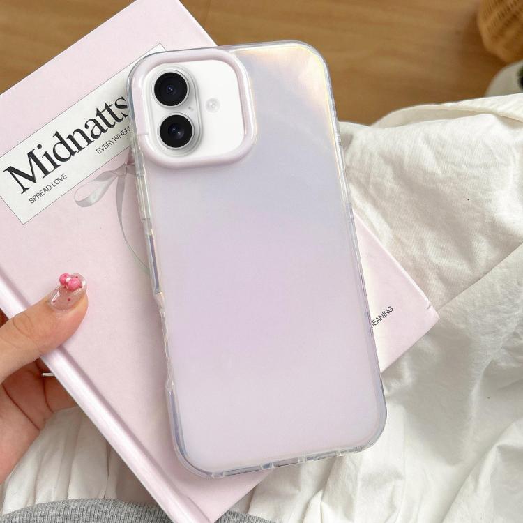 For iPhone 17 Large Camera Frame Vibrant Jelly Color TPU + IMD Phone Case(Purple)