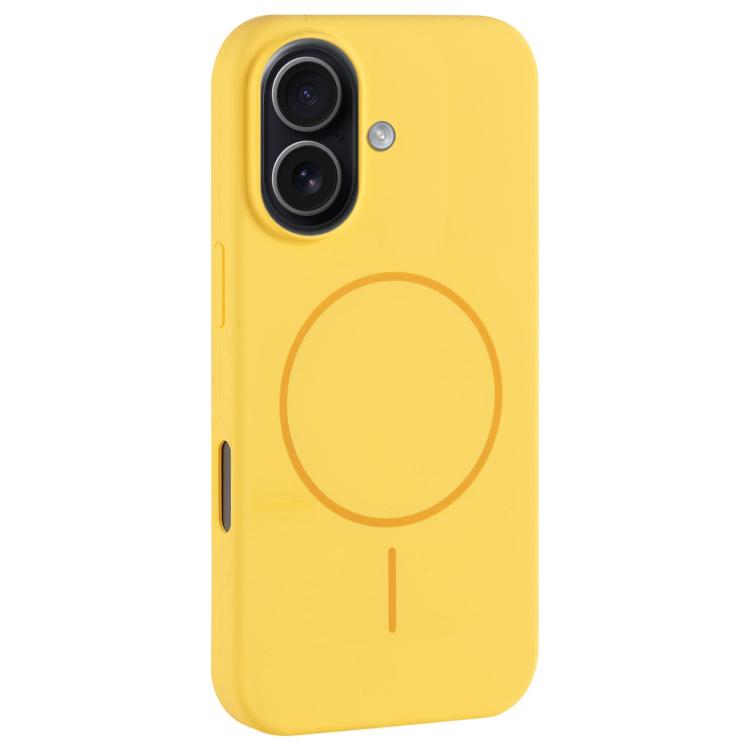 For iPhone 17 Large Hole Camera MagSafe Liquid Silicone Full Coverage Phone Case(Creamy)