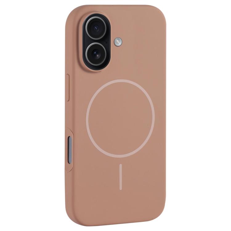 For iPhone 17 Large Hole Camera MagSafe Liquid Silicone Full Coverage Phone Case(Gold)