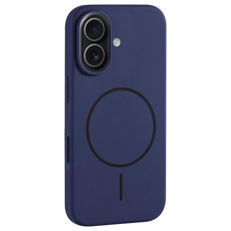 For iPhone 17 Large Hole Camera MagSafe Liquid Silicone Full Coverage Phone Case(Royal Blue)