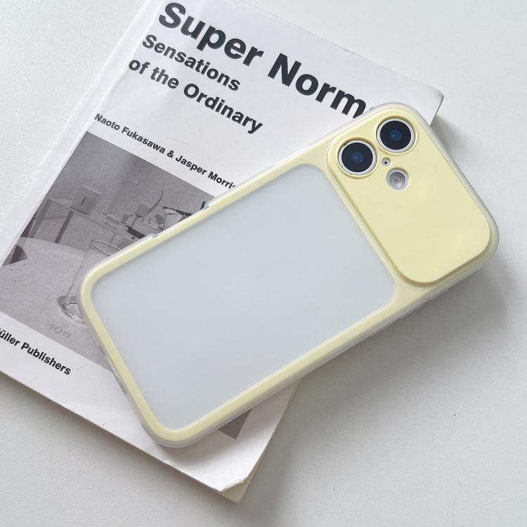 For iPhone 17 Large Window Precision Hole Skin Feel TPU Hybrid PC Phone Case(Yellow)