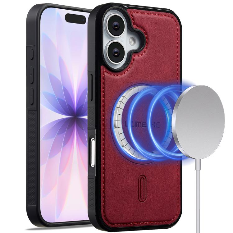For iPhone 17 LC.IMEEKE L6 Series MagSafe Magnetic Phone Case(Red)