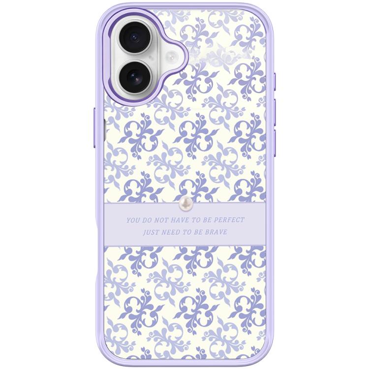For iPhone 17 Light Purple Flower Pattern Magnetic Phone Case(Light Purple)