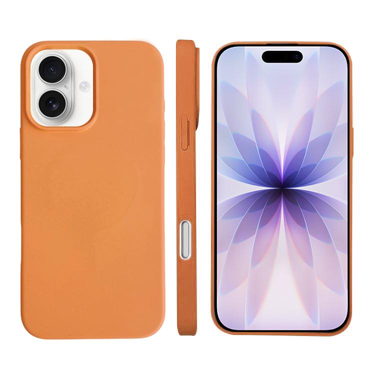 For iPhone 17 Liquid Silicone Phone MagSafe Case(Orange)