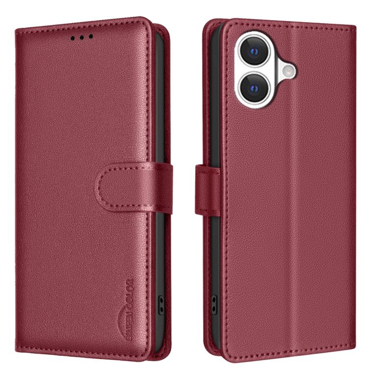For iPhone 17 Litchi Texture RFID Anti-theft Leather Phone Case(Red)