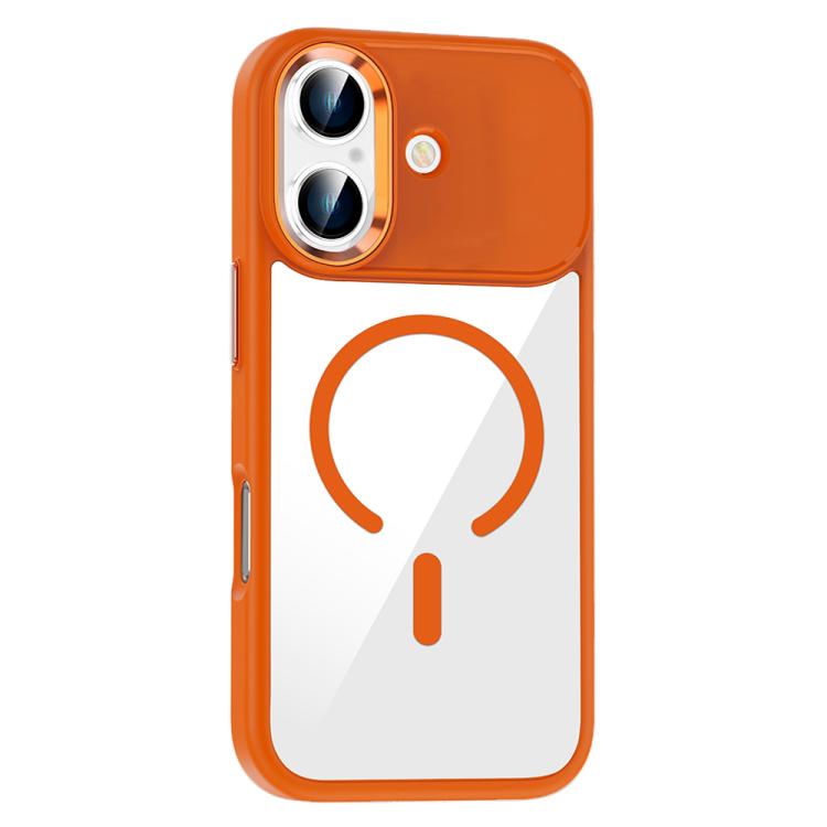 For iPhone 17 MagSafe Anti-fingerprint Highly Transparent PC Phone Case(Orange)