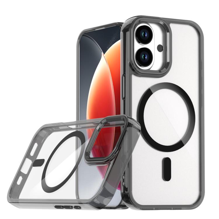 For iPhone 17 MagSafe Magnetic Clear Phone Case(Black)