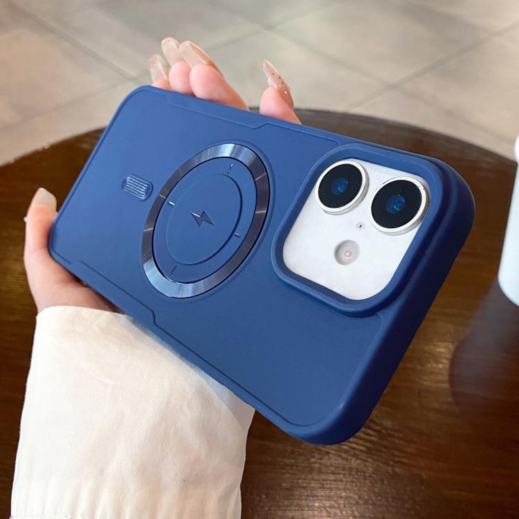 For iPhone 17 Metal Magnetic Ring TPU Shockproof Phone Case(Blue)