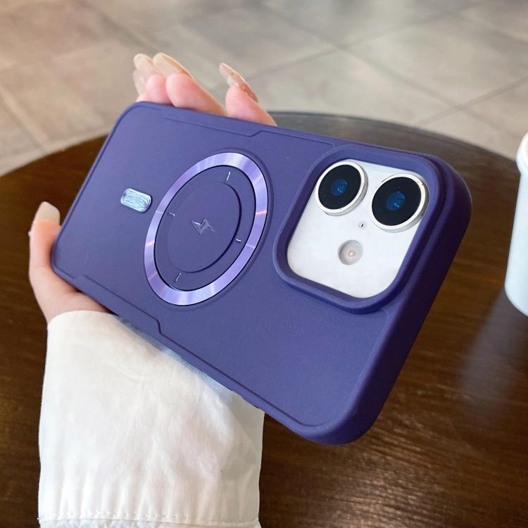 For iPhone 17 Metal Magnetic Ring TPU Shockproof Phone Case(Purple)