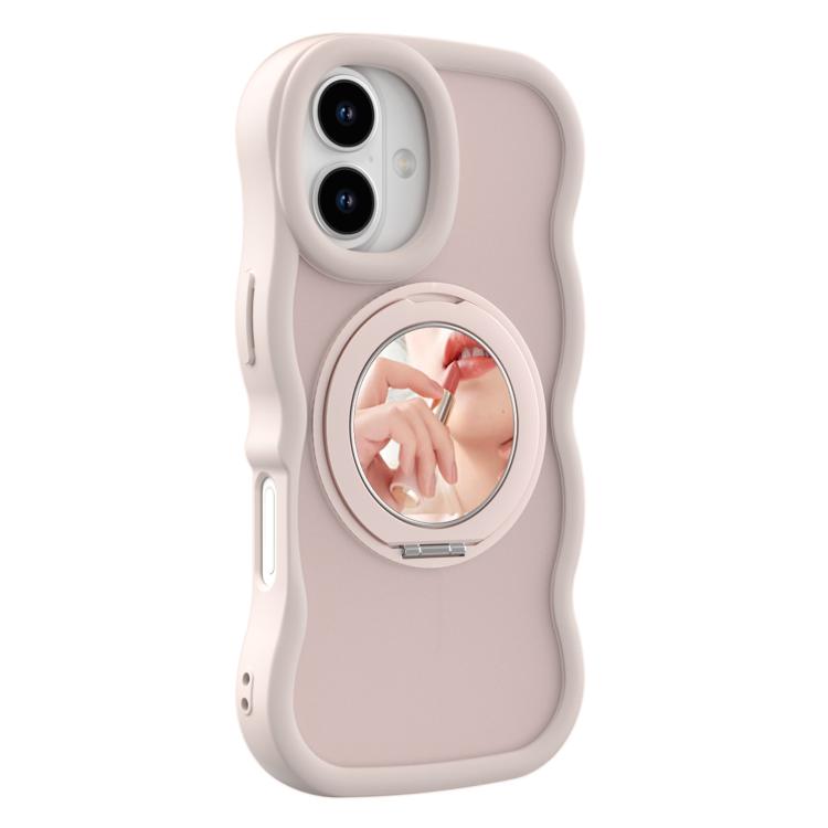For iPhone 17 Mirror Holder MagSafe Phone Case(Pink)