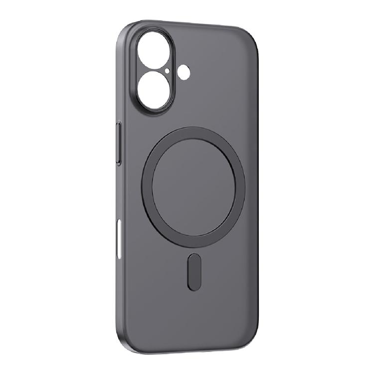 For iPhone 17 MOMAX Ultra-thin Magnetic MagSafe PC Phone Case(Transparent Black)
