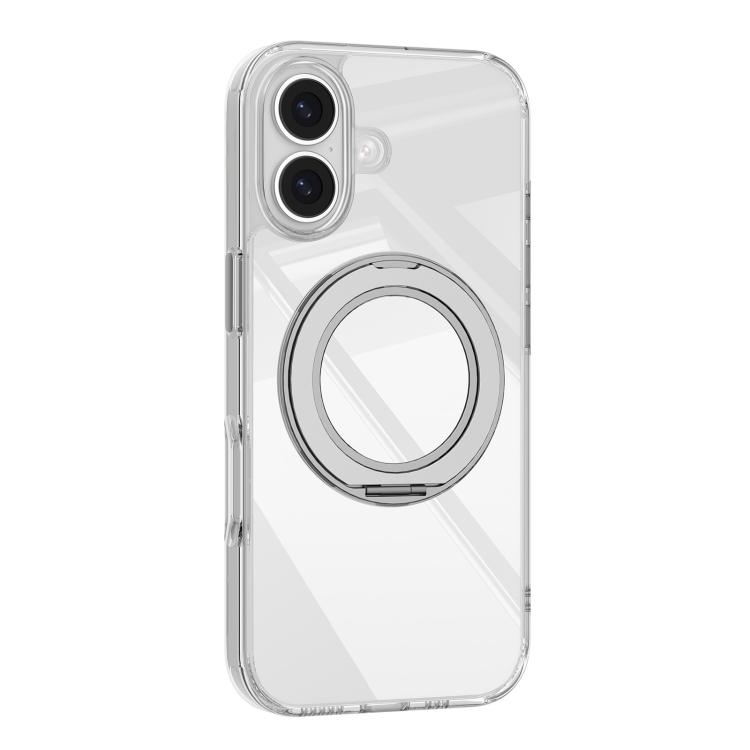 For iPhone 17 Mutural Ice Amber Series MagSafe Holder TPU Phone Case(Transparent)
