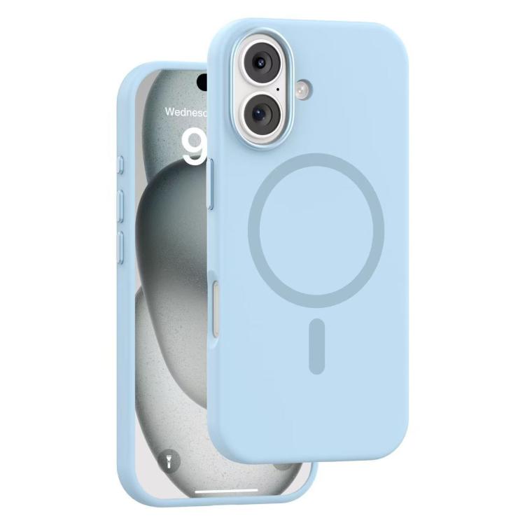 For iPhone 17 Mutural Karen Series Liquid Silicone MagSafe Phone Case(Sky Blue)