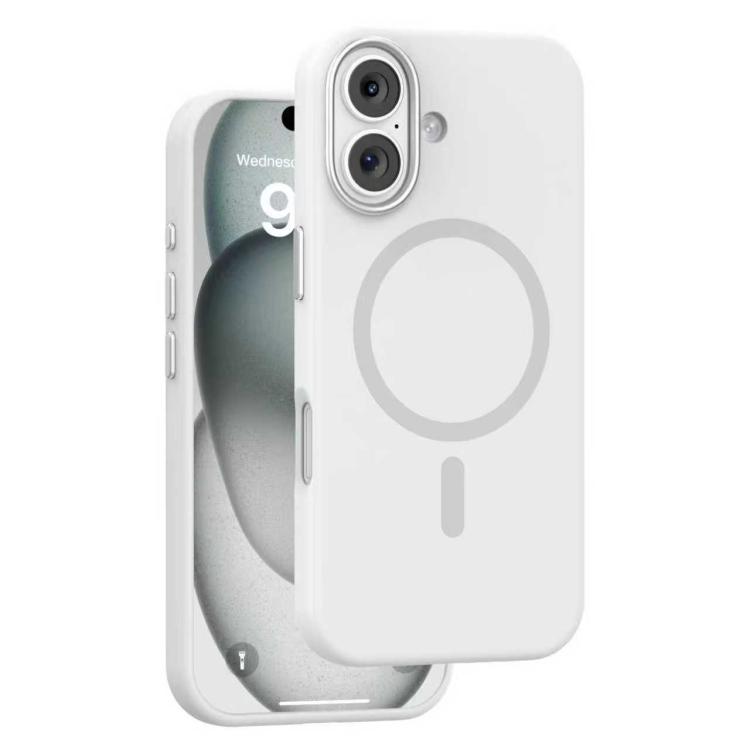 For iPhone 17 Mutural Karen Series Liquid Silicone MagSafe Phone Case(White)