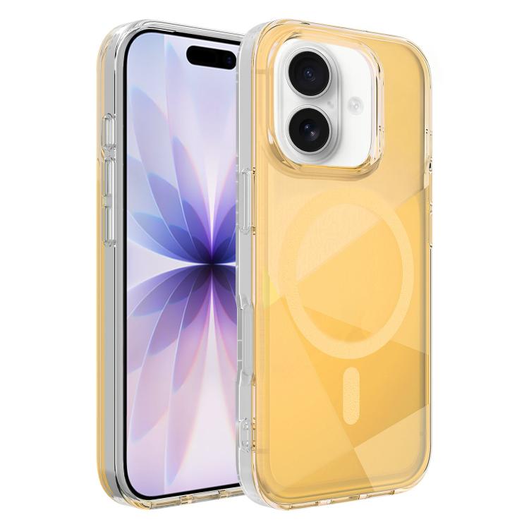 For iPhone 17 Neon Gradient Series Magnetic Phone Case(Gold)