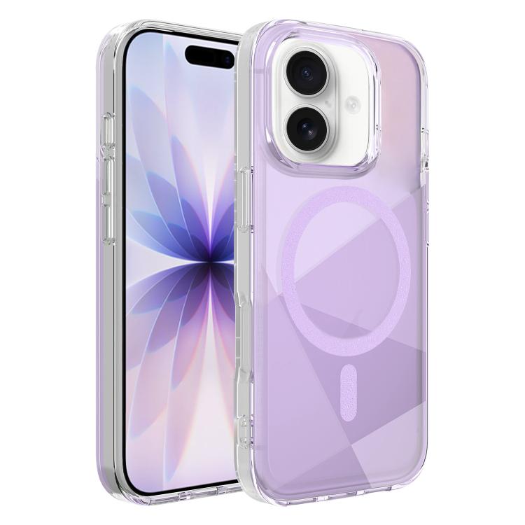 For iPhone 17 Neon Gradient Series Magnetic Phone Case(Pink)