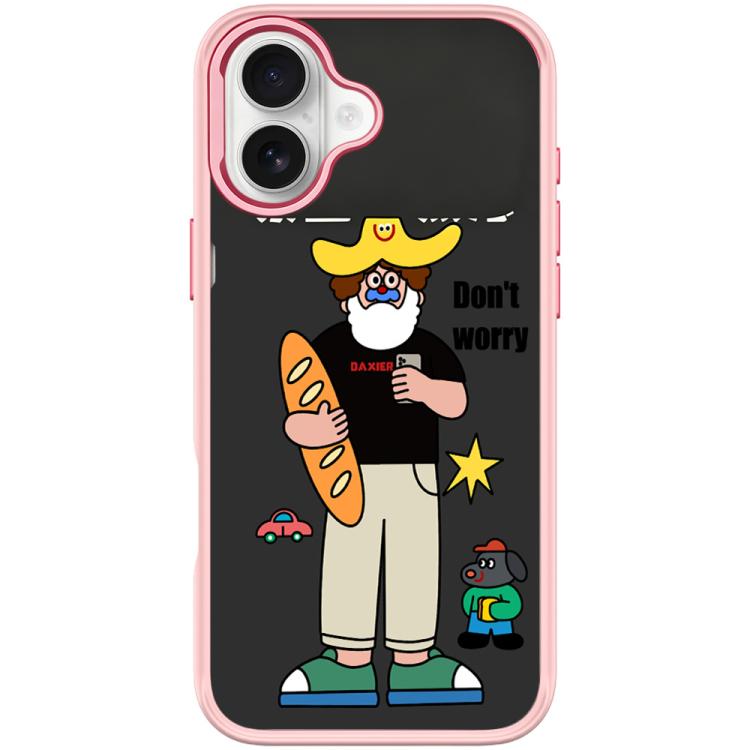 For iPhone 17 Not Anxiety Pattern Magnetic Phone Case(Pink)