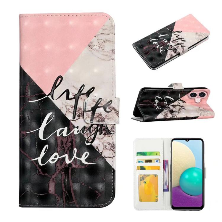 For iPhone 17 Oil Embossed 3D Drawing Leather Phone Case(Stitching Marble)