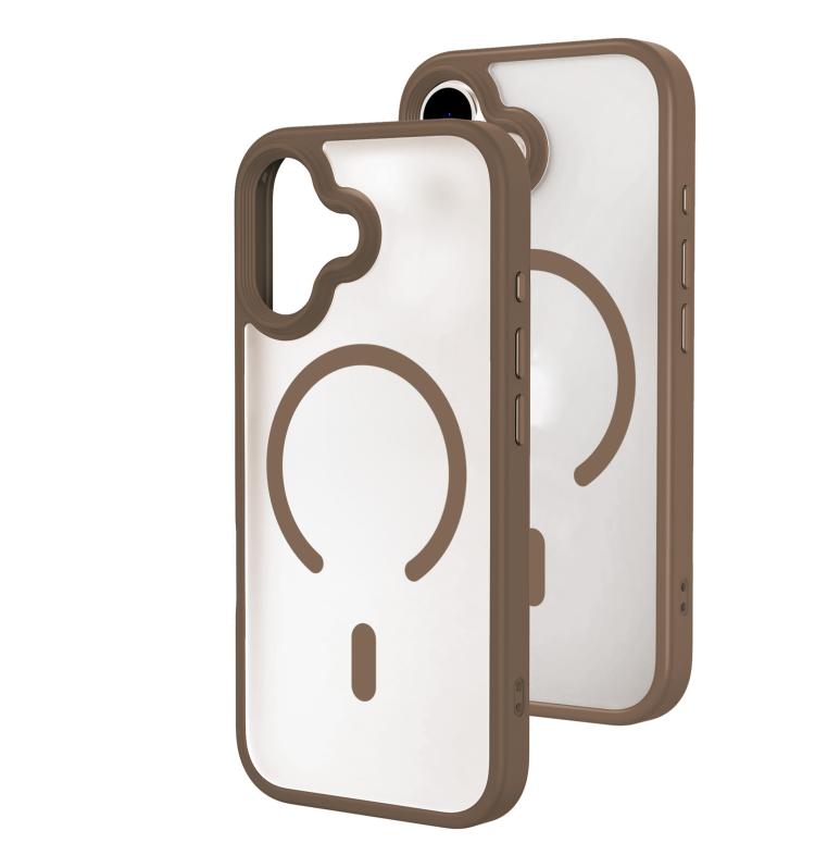 For iPhone 17 Oil-spray Skin Feel MagSafe PC Hybrid TPU Phone Case(Desert Gold)