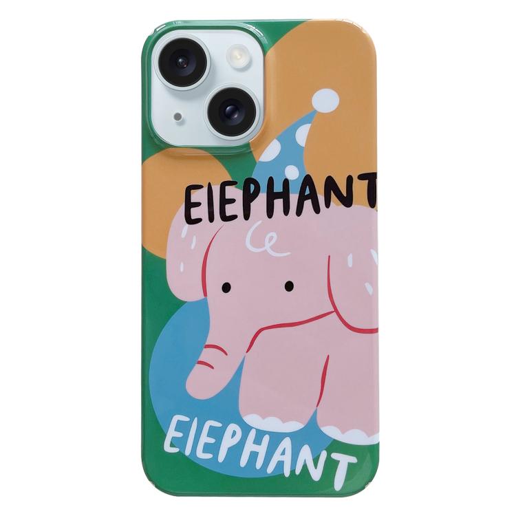 For iPhone 17 Painted Pattern PC Phone Case(Elephant)