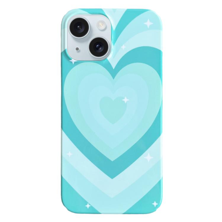 For iPhone 17 Painted Pattern PC Phone Case(Green Love)