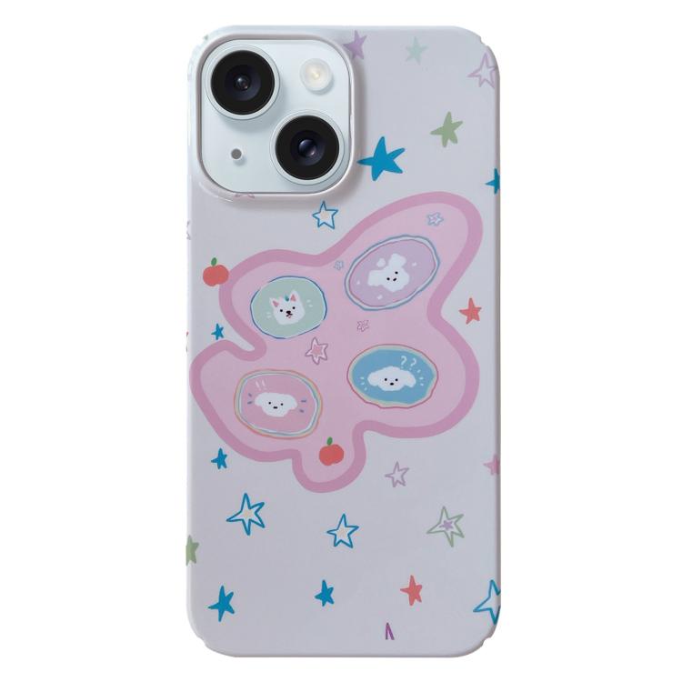 For iPhone 17 Painted Pattern PC Phone Case(Starry Dogs)