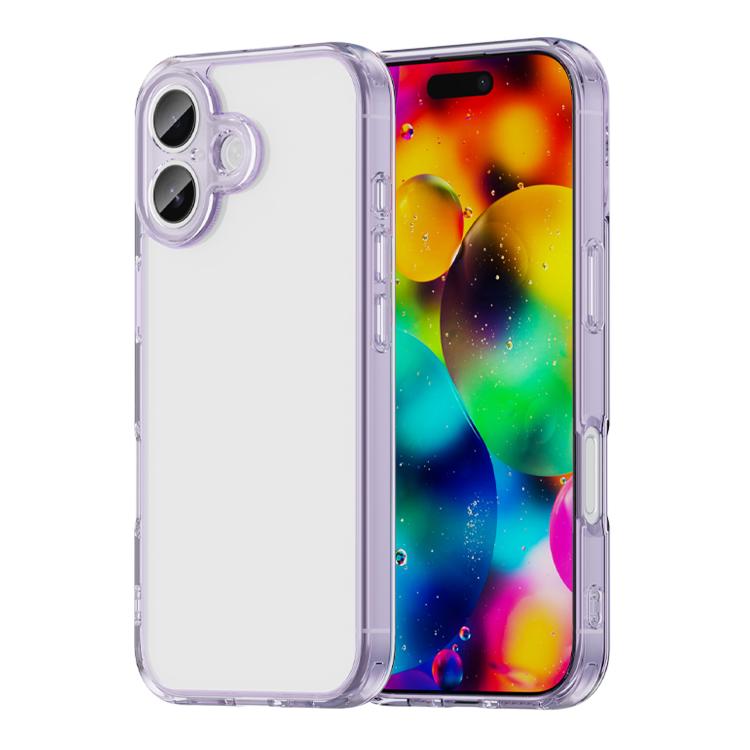 For iPhone 17 PC Hybrid TPU Airbag Shockproof Phone Case(Transparent Purple)